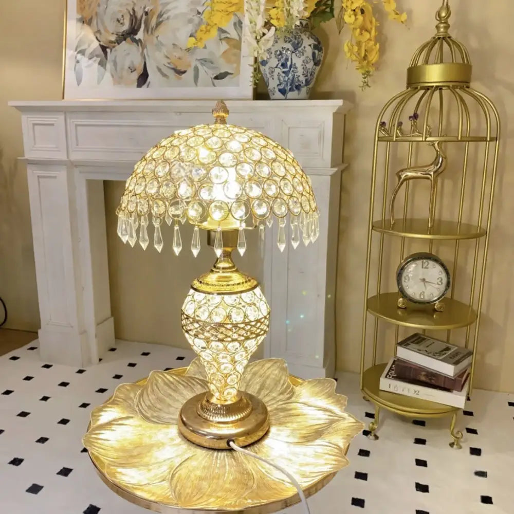 Crystal Table Lamp Modern Accessible Luxury Octagonal Bead Crystal Table Lamp Decorative Table Lamp Fashionable and