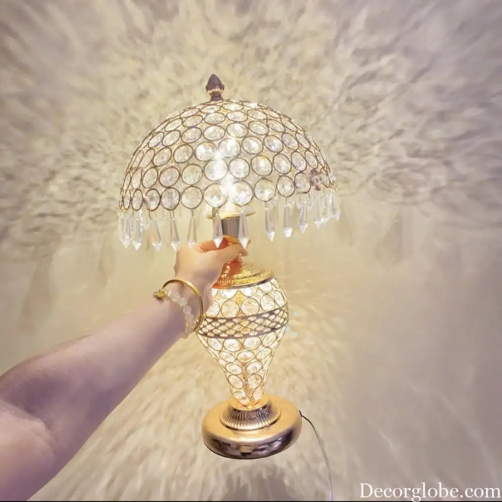 Crystal Table Lamp Modern Accessible Luxury Octagonal Bead Crystal Table Lamp Decorative Table Lamp Fashionable and