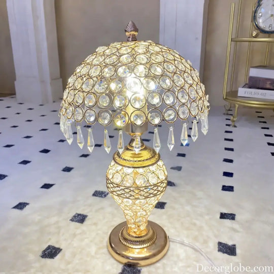 Crystal Table Lamp Modern Accessible Luxury Octagonal Bead Crystal Table Lamp Decorative Table Lamp Fashionable and