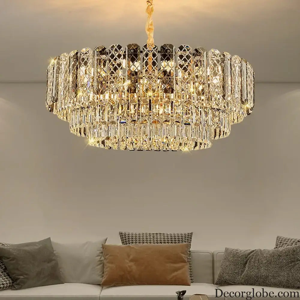 High-End Crystal Ceiling Lamp - Latest Light Luxury Design for Dining Rooms, an Exquisite Main Lamp Chandelier - DecorGlobe