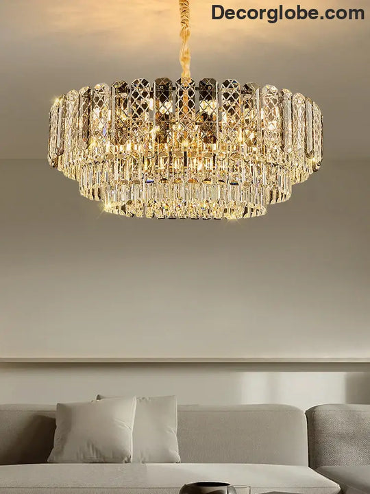 High-End Crystal Ceiling Lamp - Latest Light Luxury Design for Dining Rooms, an Exquisite Main Lamp Chandelier - DecorGlobe