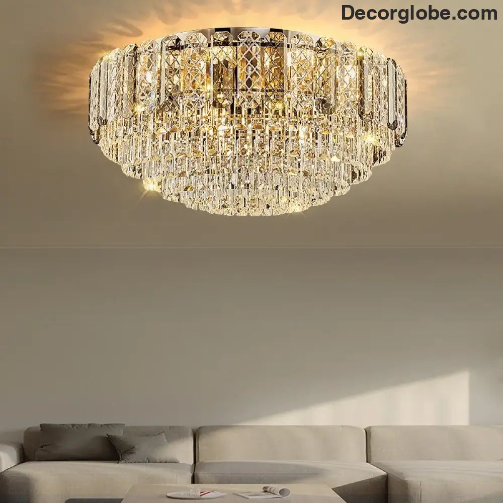 High-End Crystal Ceiling Lamp - Latest Light Luxury Design for Dining Rooms, an Exquisite Main Lamp Chandelier - DecorGlobe