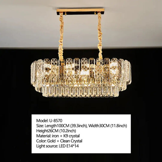 High-End Crystal Ceiling Lamp - Latest Light Luxury Design for Dining Rooms, an Exquisite Main Lamp Chandelier - DecorGlobe