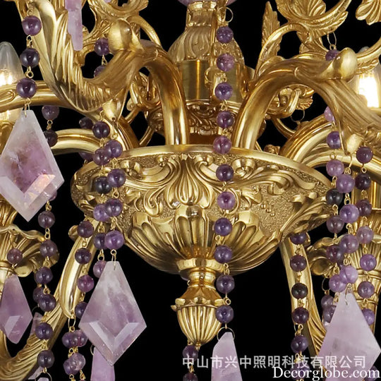 European Luxury Crystal Suspended Chandelier D76 H68cm