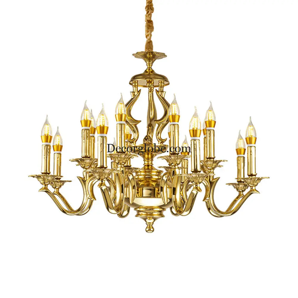 Josephine French Retro All-Copper Luxury Crystal Chandelier Chandelier