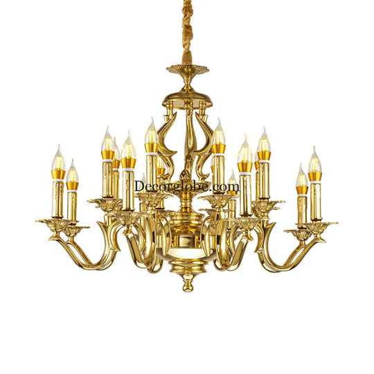 Josephine French Retro All-Copper Luxury Crystal Chandelier Chandelier