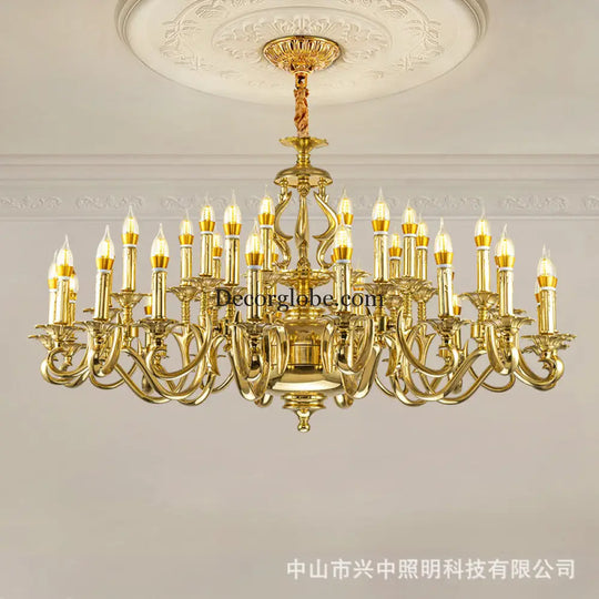 Josephine French Retro All-Copper Luxury Crystal Chandelier Chandelier