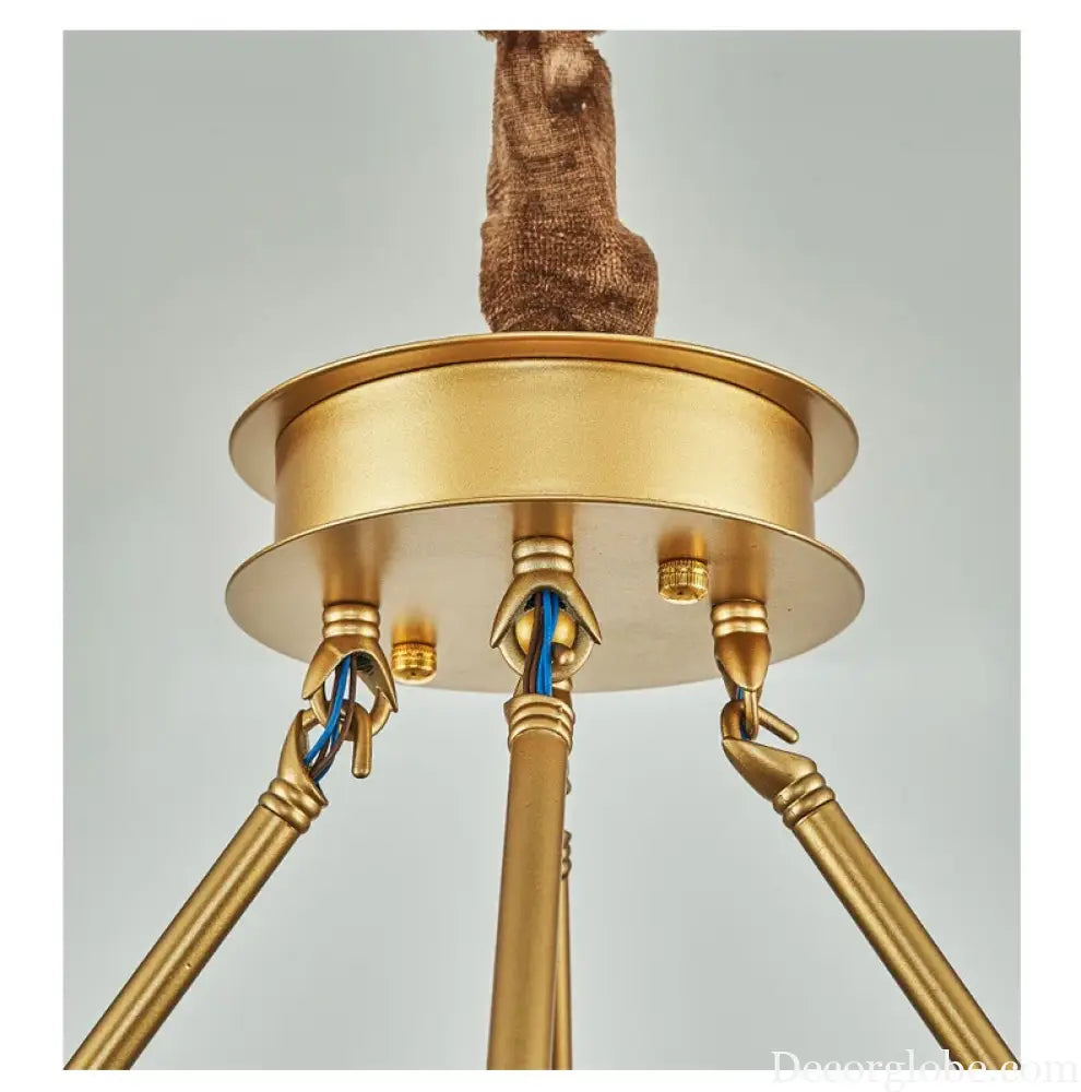 Zoe's K9 Crystal Modern Glass Chandelier - Copper Luxury Hanging Lamp - DecorGlobe