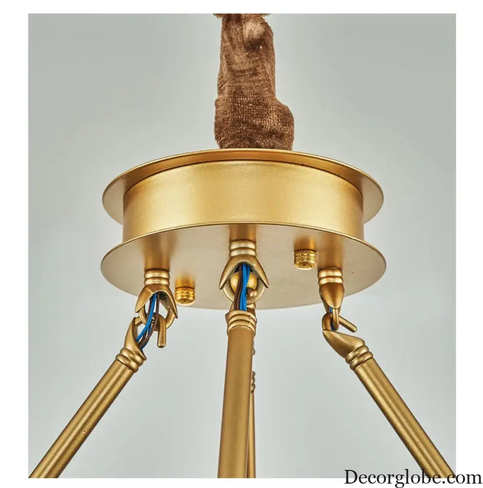 Zoe's K9 Crystal Modern Glass Chandelier - Copper Luxury Hanging Lamp - DecorGlobe