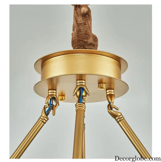 Zoe's K9 Crystal Modern Glass Chandelier - Copper Luxury Hanging Lamp - DecorGlobe