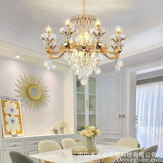 Kinsley European Luxury Crystal Branch Chandelier Collection Chandelier