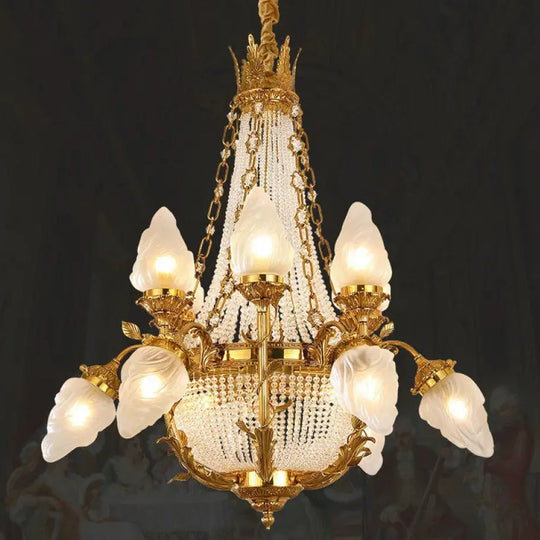 European-style copper crystal chandelier French living room Palace luxury Grand Hotel Villa restaurant bedroom creative