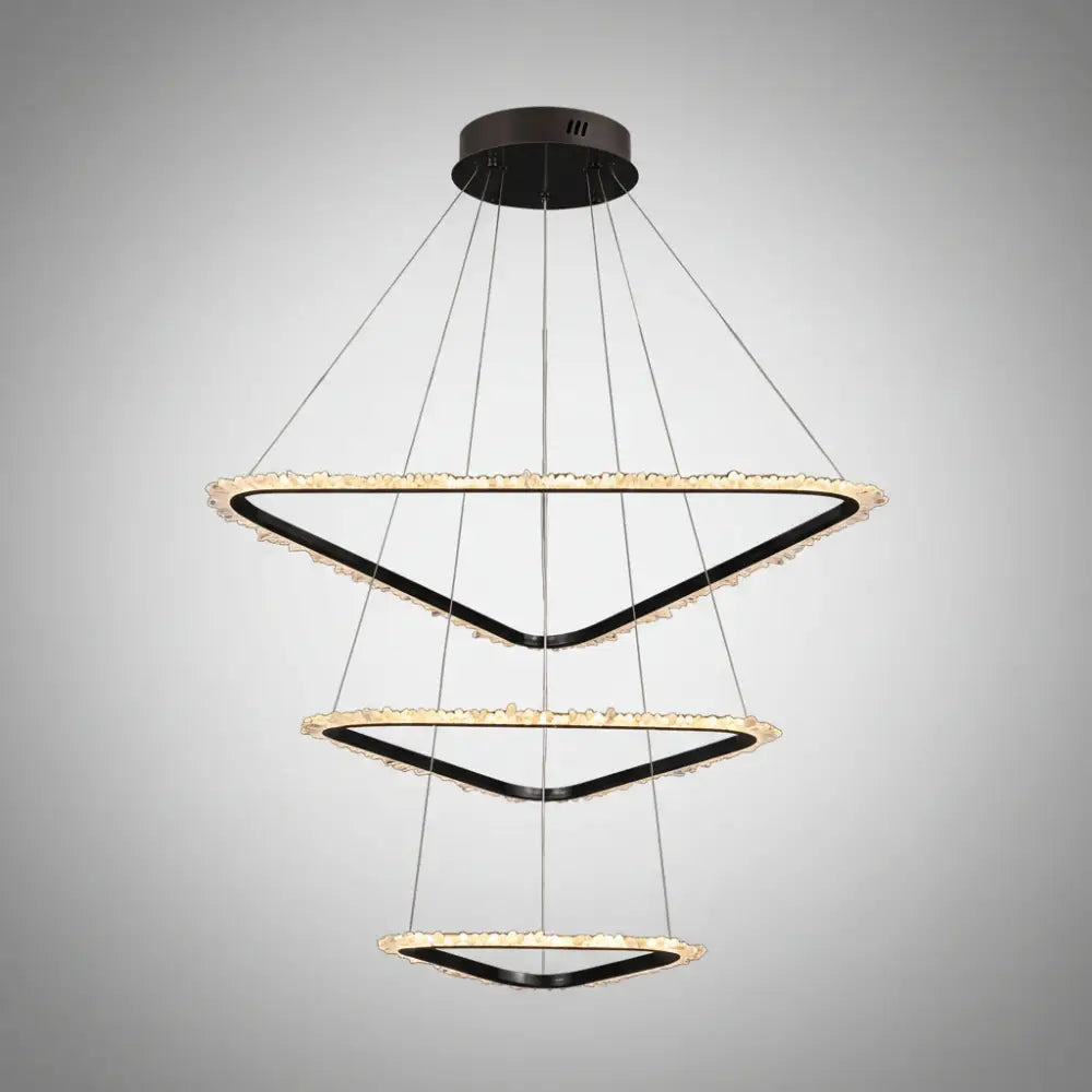 Lillian Modern Natural Crystal Staircase Chandelier Chandelier