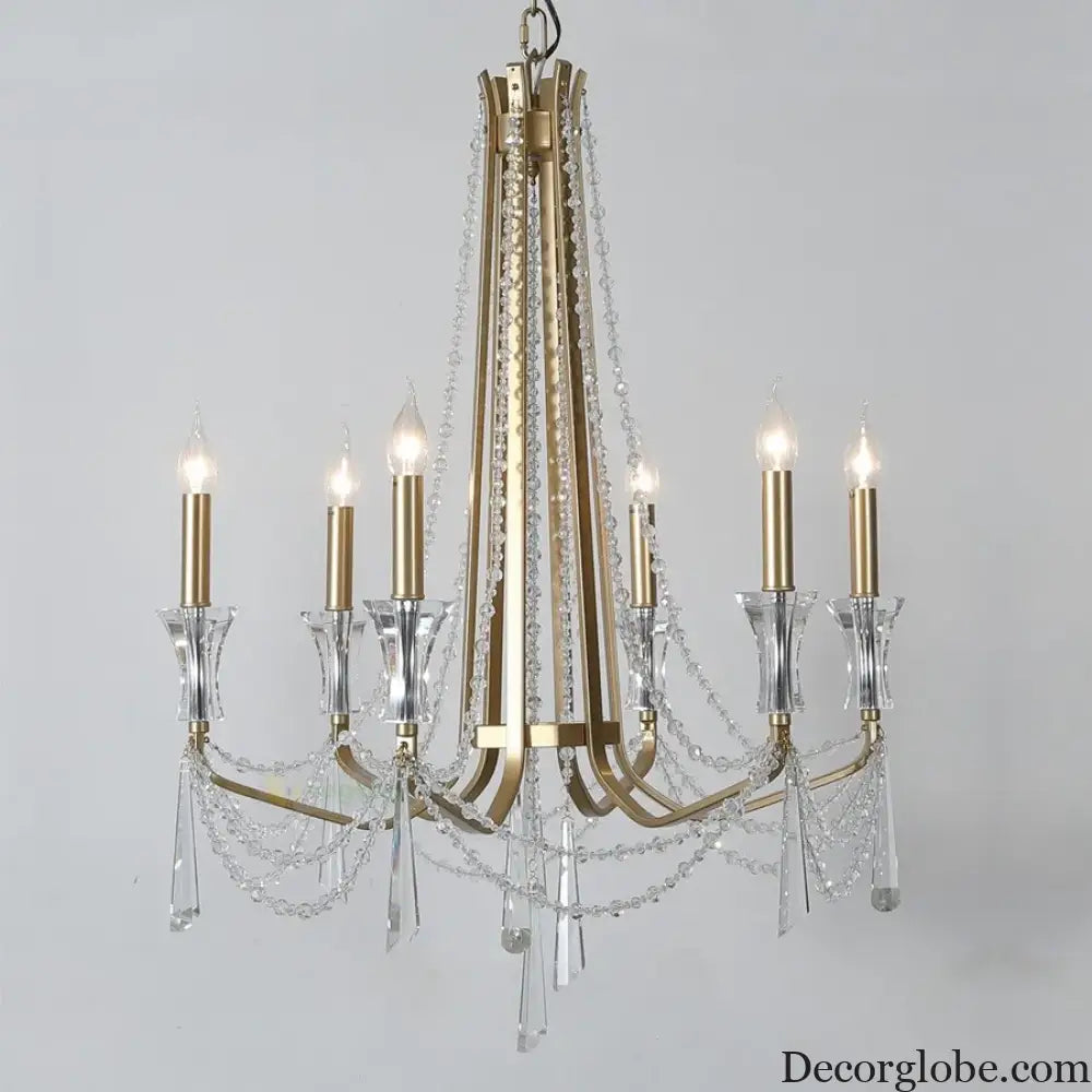 Nordic Style Crystal Chandelier Lighting - Elegance for Your Living Room Ceiling with French Inspired Large Chandeliers, Modern Staircase Lustre Cristal LED Lamp - DecorGlobe