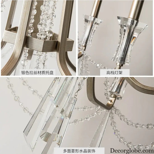 Nordic Style Crystal Chandelier Lighting - Elegance for Your Living Room Ceiling with French Inspired Large Chandeliers, Modern Staircase Lustre Cristal LED Lamp - DecorGlobe