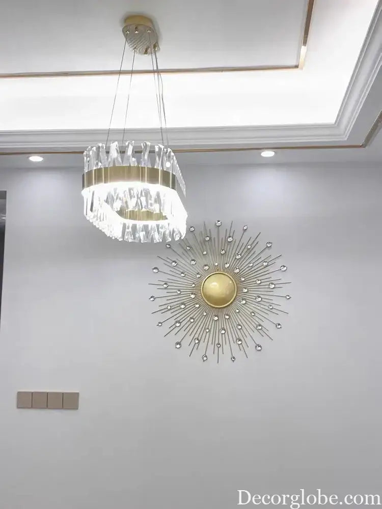 Luxury Crystal LED Chandelier - High-Quality K9 Ceiling Lighting Fixture for Elegant Living Rooms and Dining Spaces - DecorGlobe