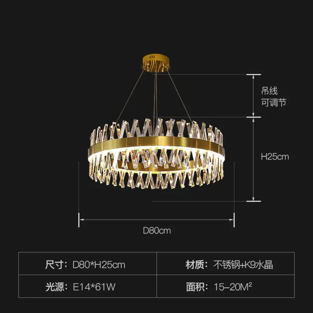 Luxury Crystal LED Chandelier - High-Quality K9 Ceiling Lighting Fixture for Elegant Living Rooms and Dining Spaces - DecorGlobe