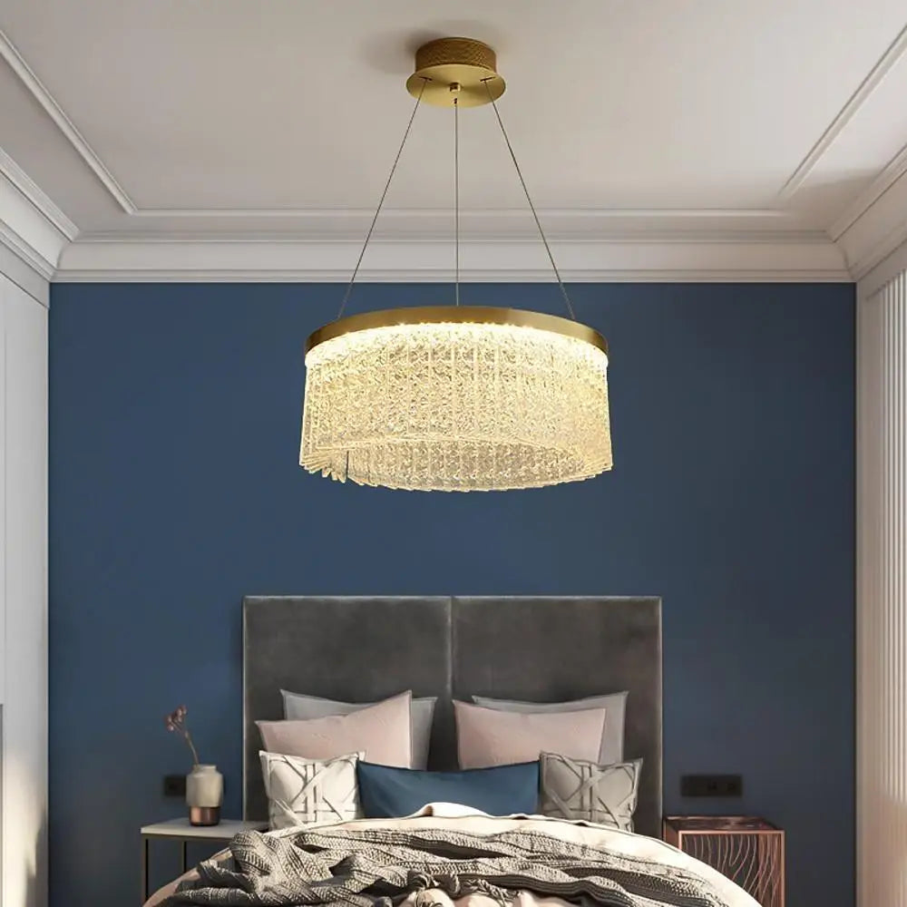 Luxury Circular Crystal Glass LED Pendant Chandelier – Adjustable Height 20’’ Lighting > Ceiling lights > Chandeliers