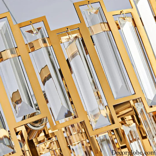 Luxury Golden Crystal LED Ceiling Lamp - Modern Round Ceiling Chandelier for Dining and Living Rooms - DecorGlobe