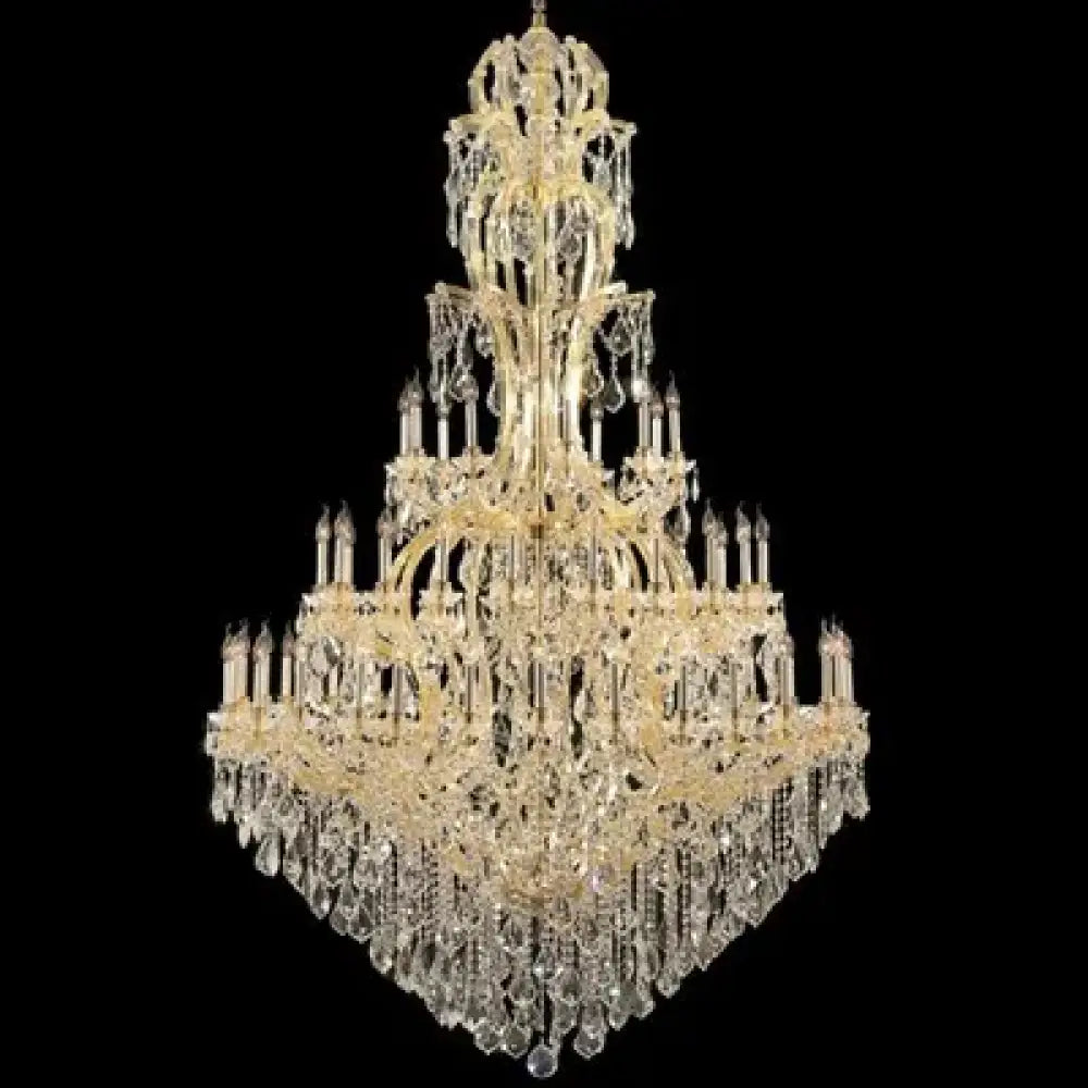 Luxury Large Crystal Candle Chandelier for Lobby and Villa Lighting 3 layers D160 X225cm / Neutral light Chandelier