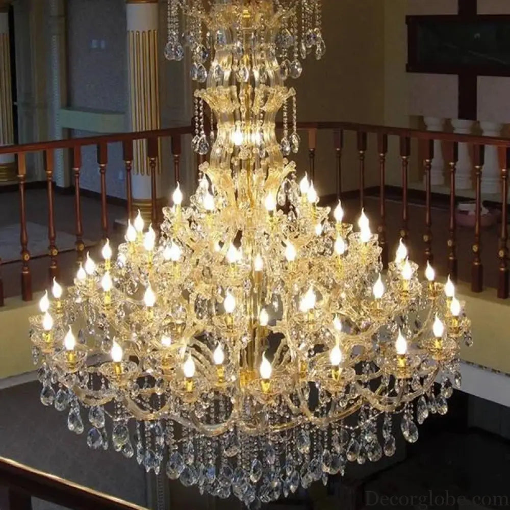 Luxury Large Crystal Candle Chandelier for Lobby and Villa Lighting Chandelier