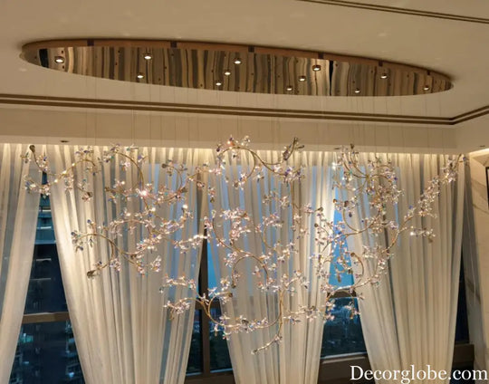 Luxury LED Rotating Crystal Chandelier – Modern Villa & Hotel Statement Lighting 50 / 1 Bulb / Golden|luxury Chandelier