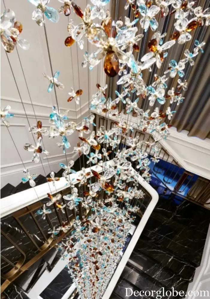 Luxury LED Rotating Crystal Chandelier – Modern Villa & Hotel Statement Lighting 50 / 1 Bulb / Golden|luxury Chandelier