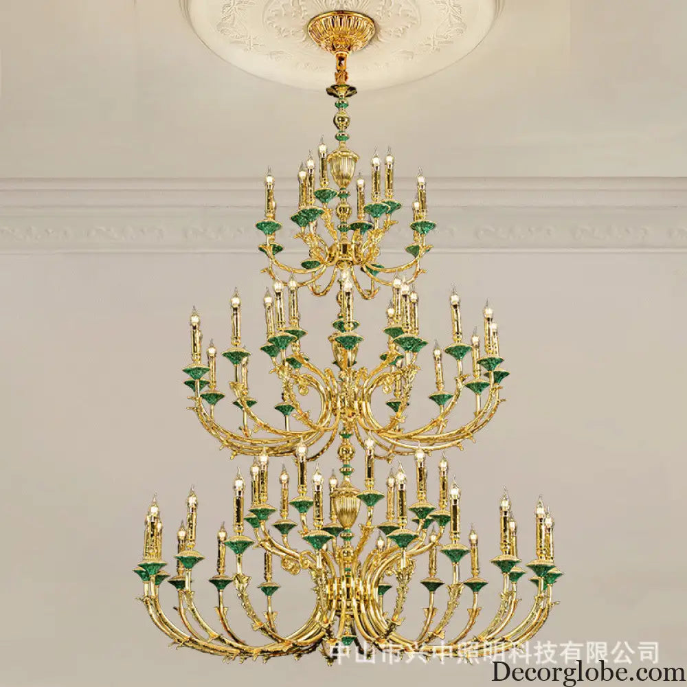 Madison European Crystal Copper Branch Chandelier for Villa Chandelier