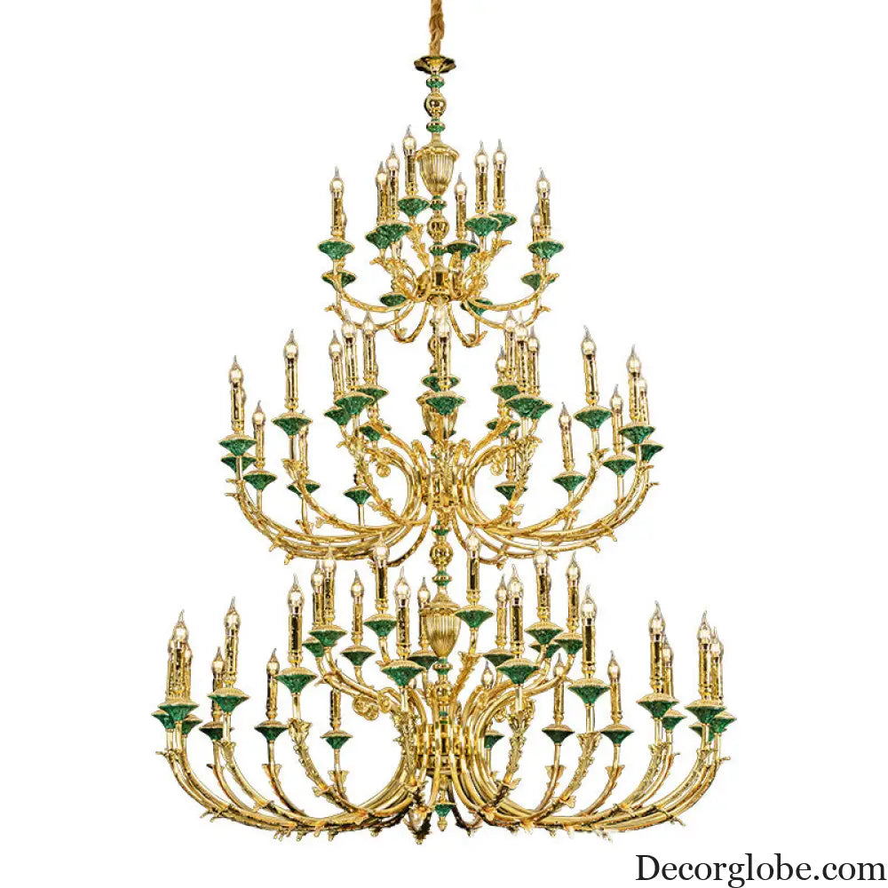 Madison European Crystal Copper Branch Chandelier for Villa Chandelier