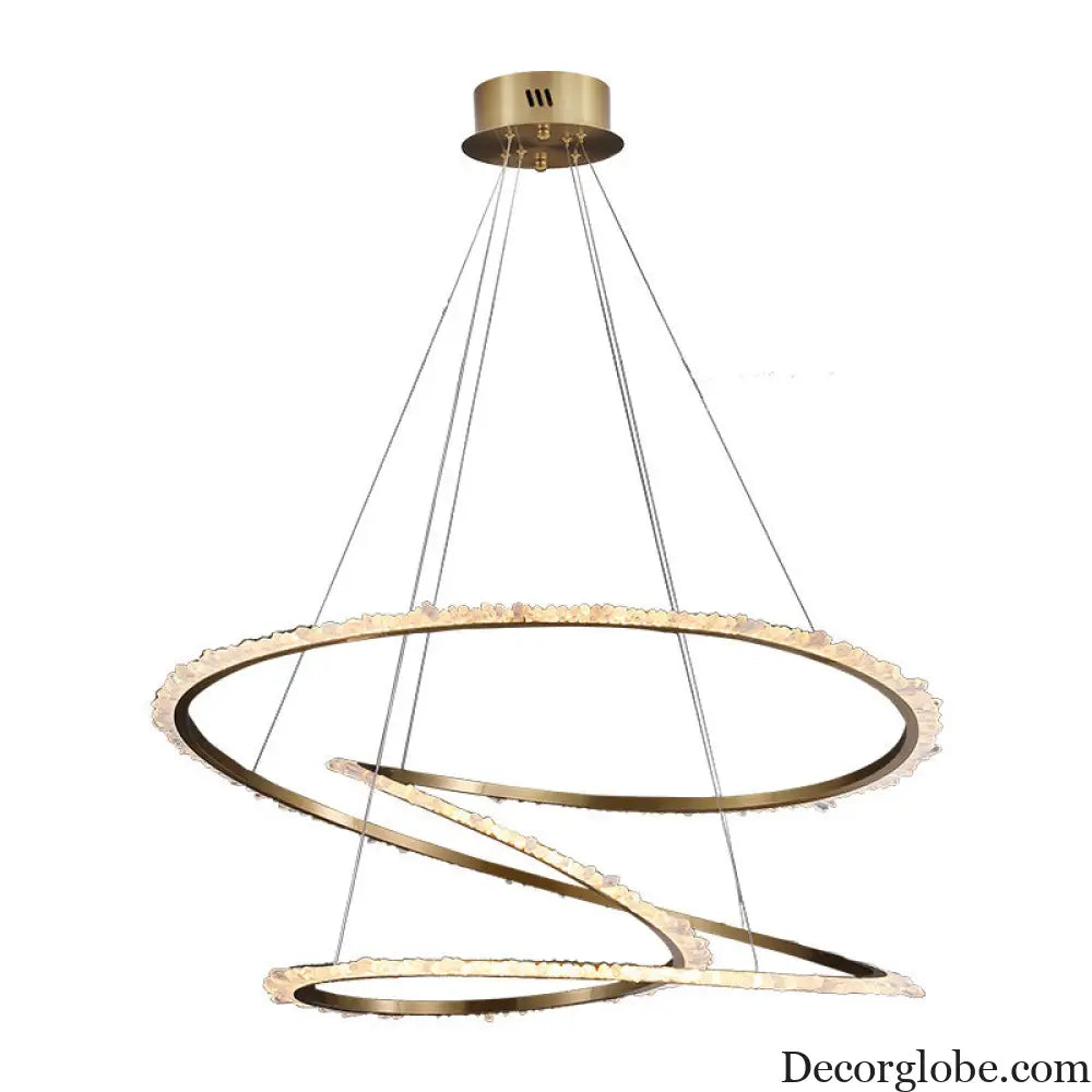 Maya Post-Modern Three Ring Crystal Chandelier D80 H55 Three Rings Chandelier