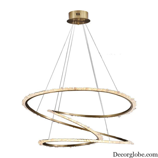 Maya Post-Modern Three Ring Crystal Chandelier D80 H55 Three Rings Chandelier