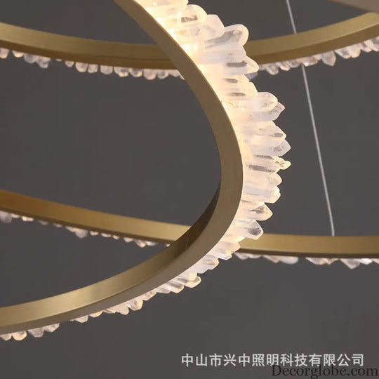 Maya Post-Modern Three Ring Crystal Chandelier D80 H55 Three Rings Chandelier