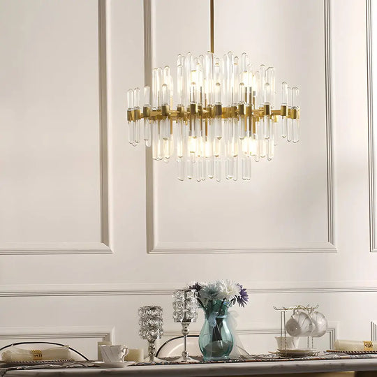 Creative Personalized Glass Tubes Copper Post Modern Chandelier Light 18.9’’ Lighting > Ceiling lights > Chandeliers