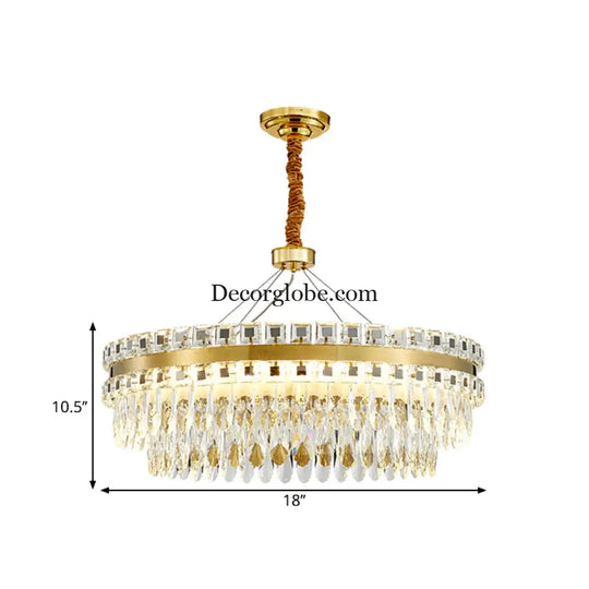 Aurora's Modern Crystal Chandelier: A Touch of Elegance with Sparkling Light - DecorGlobe