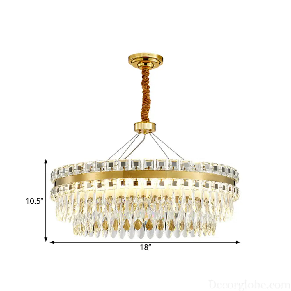 Aurora's Modern Crystal Chandelier: A Touch of Elegance with Sparkling Light - DecorGlobe