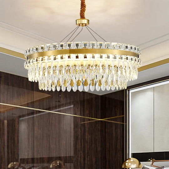Aurora's Modern Crystal Chandelier: A Touch of Elegance with Sparkling Light - DecorGlobe