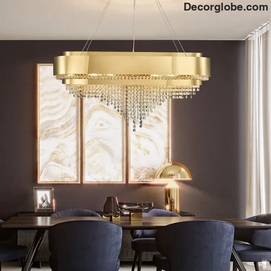 Modern Crystal Chandelier - Artful Elegance for Living and Dining Spaces - DecorGlobe