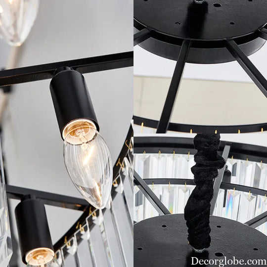 Emilia Modern Crystal Chandelier: Sparkling Elegance in Multiple Sizes (16", 23.5", 31.5") - DecorGlobe