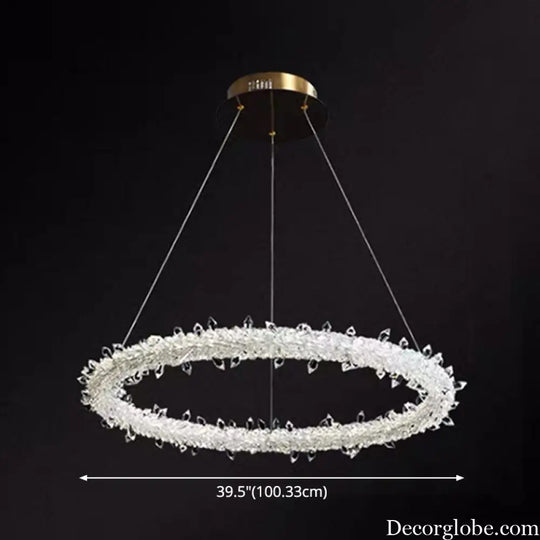 Diana - Modern Crystal Circle Chandelier (Choose Your Size & Tiers) - DecorGlobe