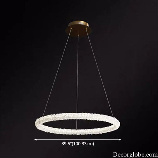 Diana - Modern Crystal Circle Chandelier (Choose Your Size & Tiers) - DecorGlobe