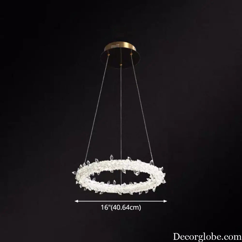 Diana - Modern Crystal Circle Chandelier (Choose Your Size & Tiers) - DecorGlobe