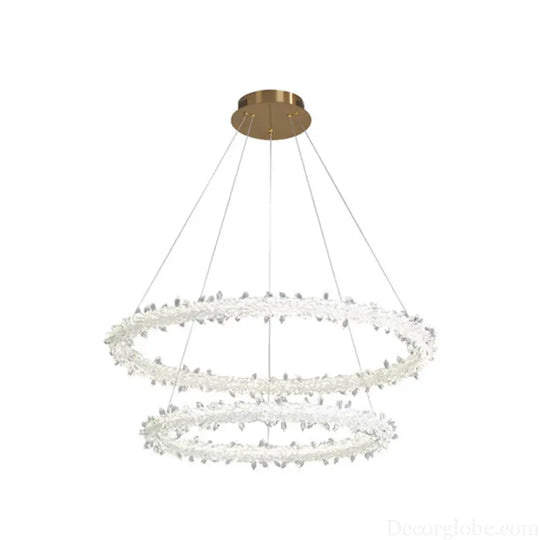 Diana - Modern Crystal Circle Chandelier (Choose Your Size & Tiers) - DecorGlobe