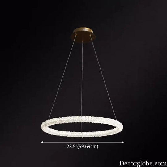 Diana - Modern Crystal Circle Chandelier (Choose Your Size & Tiers) - DecorGlobe
