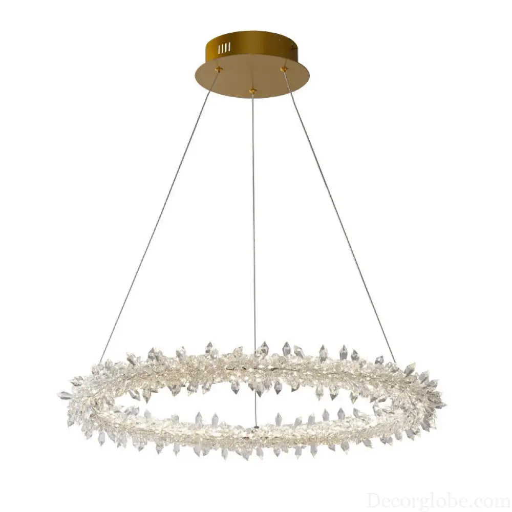Diana - Modern Crystal Circle Chandelier (Choose Your Size & Tiers) - DecorGlobe