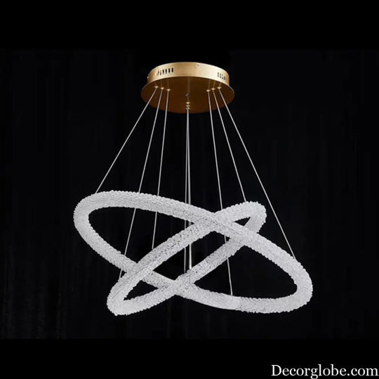 Diana - Modern Crystal Circle Chandelier (Choose Your Size & Tiers) - DecorGlobe