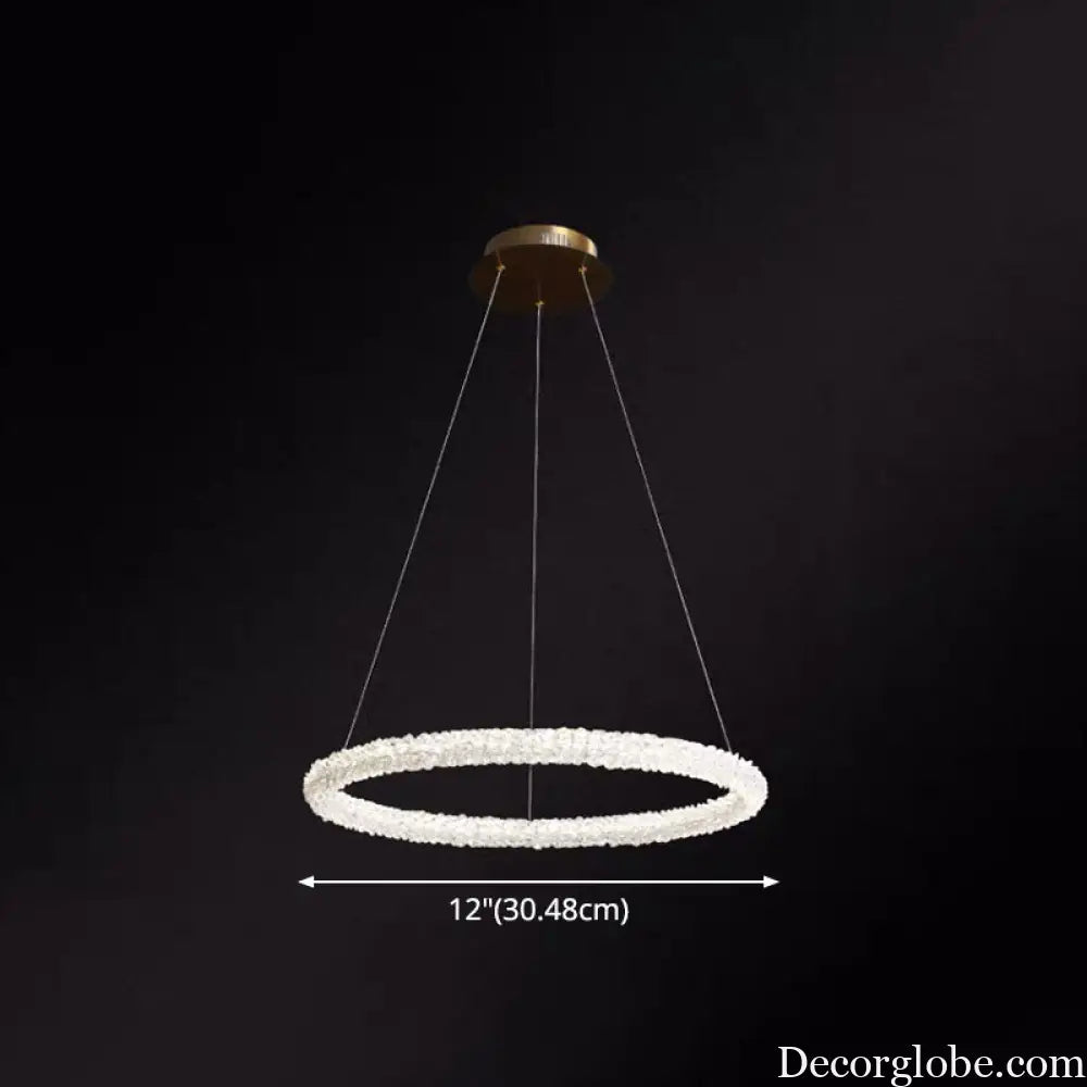 Diana - Modern Crystal Circle Chandelier (Choose Your Size & Tiers) - DecorGlobe