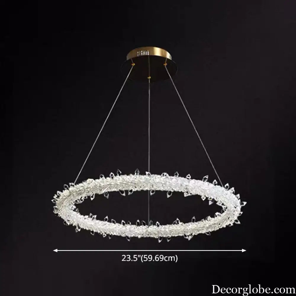 Diana - Modern Crystal Circle Chandelier (Choose Your Size & Tiers) - DecorGlobe