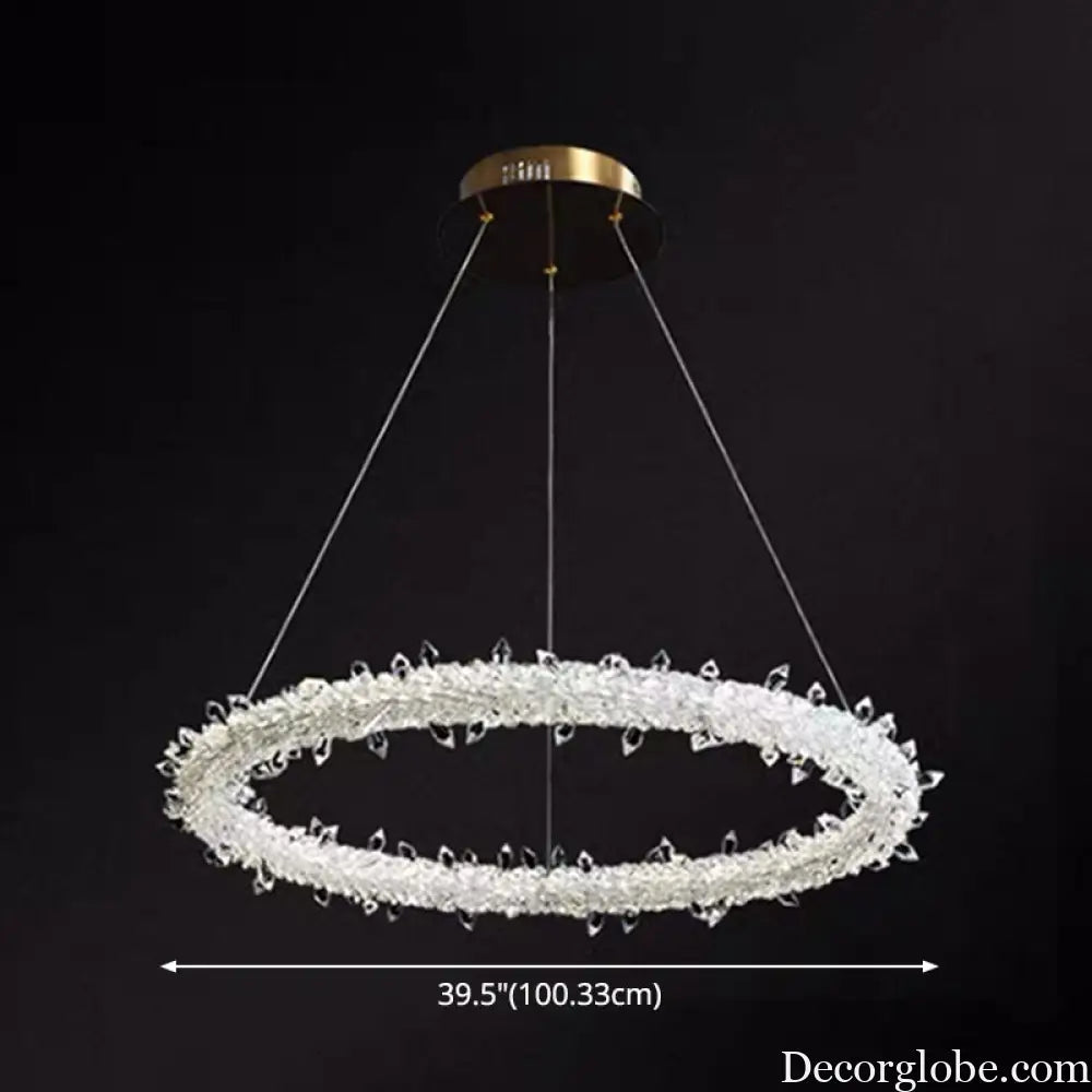 Diana - Modern Crystal Circle Chandelier (Choose Your Size & Tiers) - DecorGlobe