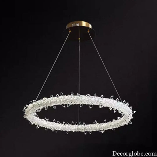 Diana - Modern Crystal Circle Chandelier (Choose Your Size & Tiers) - DecorGlobe