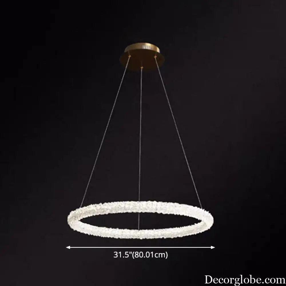 Diana - Modern Crystal Circle Chandelier (Choose Your Size & Tiers) - DecorGlobe